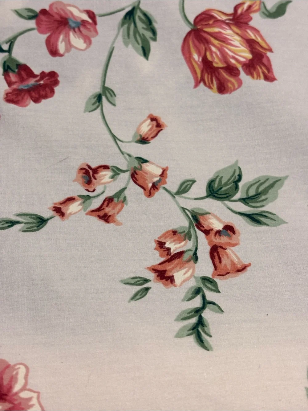 Vint Croscill Floral “Iris” Twin Sheet Set Flat Fitted Pink Tulip Morning Glory